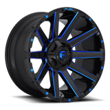 Fuel GLOSS BLACK BLUE TINTED CLEAR D644 CONTRA 22x10 8x170 Wheels