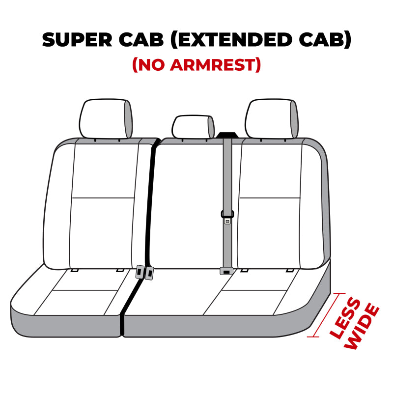 Covercraft 19-24 Ford F-150 Polycotton SeatSaver Custom Second Row Seat Covers - Charcoal