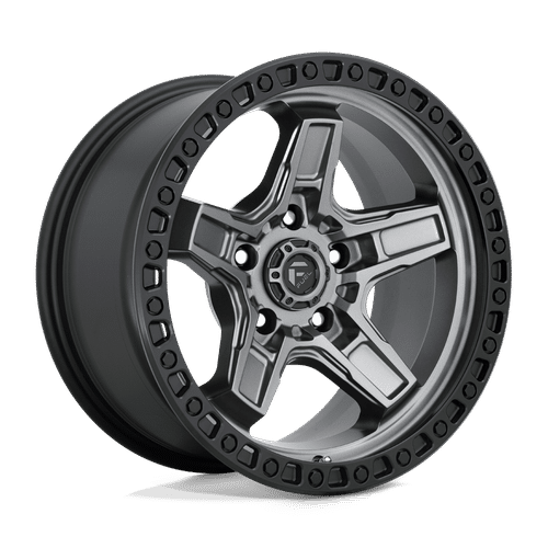 Fuel MATTE GUN METAL BLACK BEAD RING D698 17x9 5x127 Wheels
