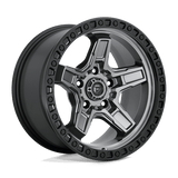 Fuel MATTE GUN METAL BLACK BEAD RING D698 17x9 5x127 Wheels