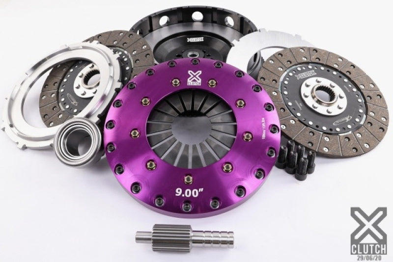 XClutch 11-13 BMW 335is Base 3.0L 9in Twin Solid Organic Clutch Kit (6 Bolt/PB in Flywheel)