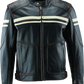 River Road Hoodlum Vintage Leather Jacket Black - Small