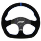 PRP Comp-R D-Shape Suede Steering Wheel - Blue