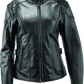 River Road Race Leather Jacket Black Womens - Small