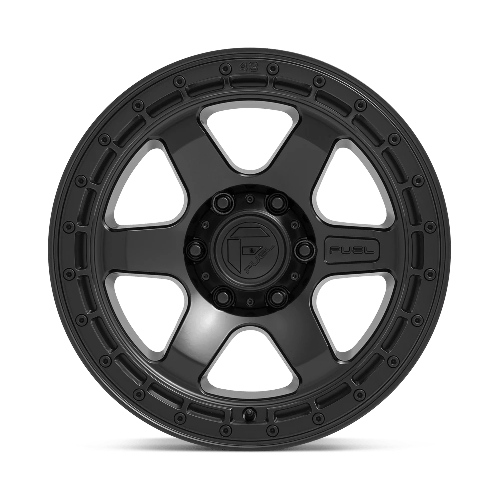 FUEL D750 BLOCK 18x9 6x135 20 MATTE BLACK WITH BLACK RING
