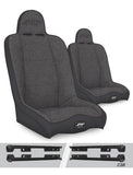 PRP Jeep Wrangler JK/JKU Daily Driver High Back Suspension Seats Kit (Pair) - Gray
