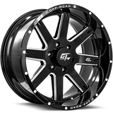 INVASION 20x10 5x127 -18 Gloss Black Milled