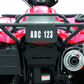 Quadboss ATV License Plate Kit - Black