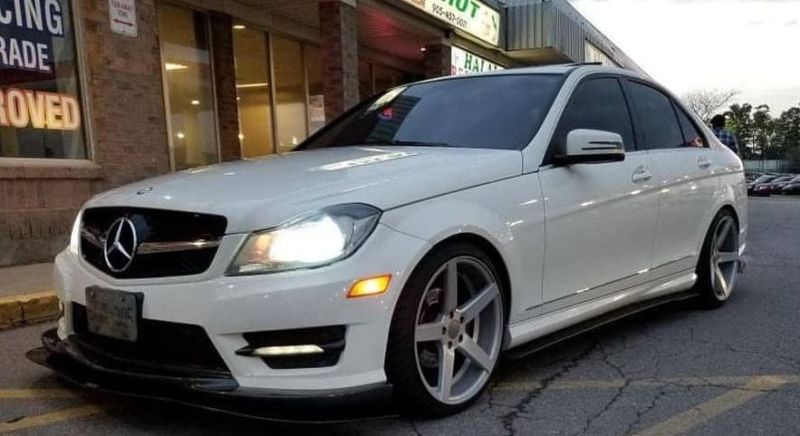 2012-2015 Mercedes Benz C63 AMG Lip 2PC Front Splitter