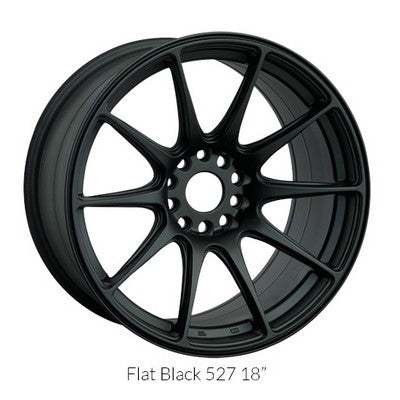 XXR 527 Flat Black 17x7.5 4x100/4x114.3 et40 cb73.1
