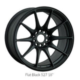XXR 527 Flat Black 17x7.5 4x100/4x114.3 et40 cb73.1