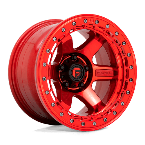 Fuel CANDY RED WITH CANDY RED RING D123 17x9 6x139.7 Wheels