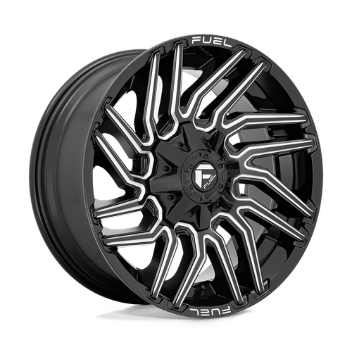 Fuel GLOSS BLACK MILLED D773 22x12 5x139.7/5x150 Wheels