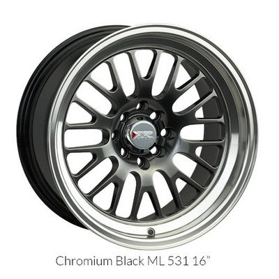 XXR Wheels 531 Chromium Black / ML 15x8 4x100 4x114.3 et20 cb73.1