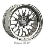 XXR 531 Platinum 17x8 4x100/4x114.3 et25 cb73.1