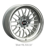 XXR 531 Hyper Silver / ML 17x8 4x100/4x114.3 et25 cb73.1