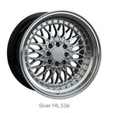 XXR 536 Hyper Silver / ML 15x8 4x100/4x114.3 et20 cb73.1