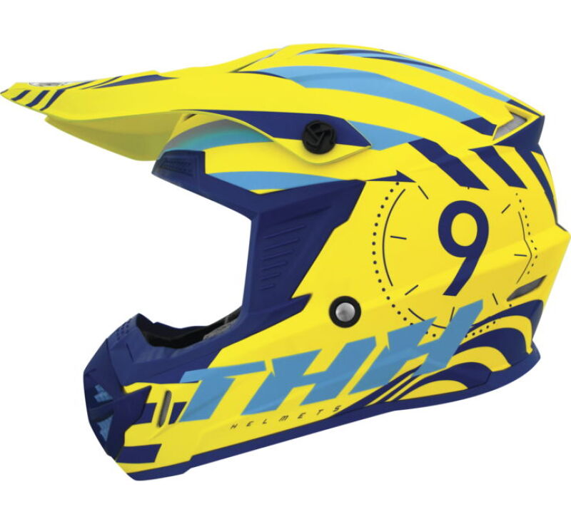THH Helmets T730X Twister Yellow/Blue - 2XL