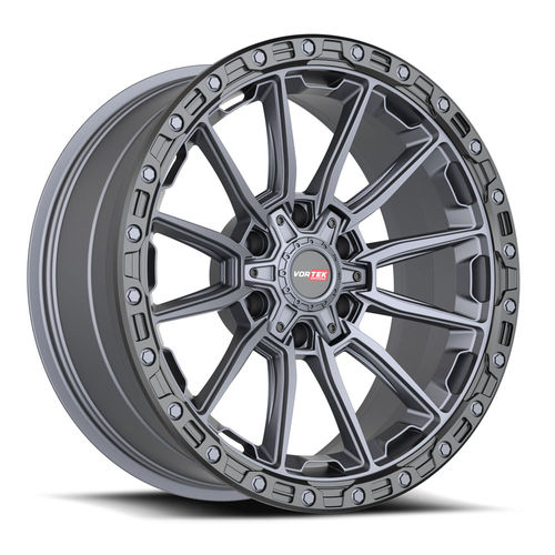 VORTEK Matte Titanium Black Bead Ring VRT-601MTB 22x10 6x135/6x139.7 Wheels