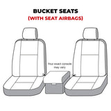 Covercraft 19-24 Dodge Ram Polycotton SeatSaver Custom Front Row Seat Covers - Charcoal