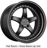 XXR 565 Flat Black / Gloss Black Lip 18x8.5 5x114.3 et35 cb73.1