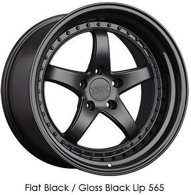 XXR 565 Flat Black / Gloss Black Lip 18x8.5 5X112 et35 cb73.1