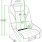 PRP Polaris RZR 570 GT/S.E. Suspension Seats Kit (Pair) - Black & Gray