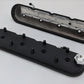 Granatelli 96-22 GM LS Standard Height Valve Cover w/Angled Coil Mount - Blk Wrinkle (Pair)