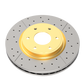 DBA 07+ Toyota Landcruiser 200 Series Rear Cross Drilled & Slotted Street Series Rotor