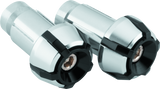 BikeMaster Anti-Vibration Bar Ends - Black/Silver