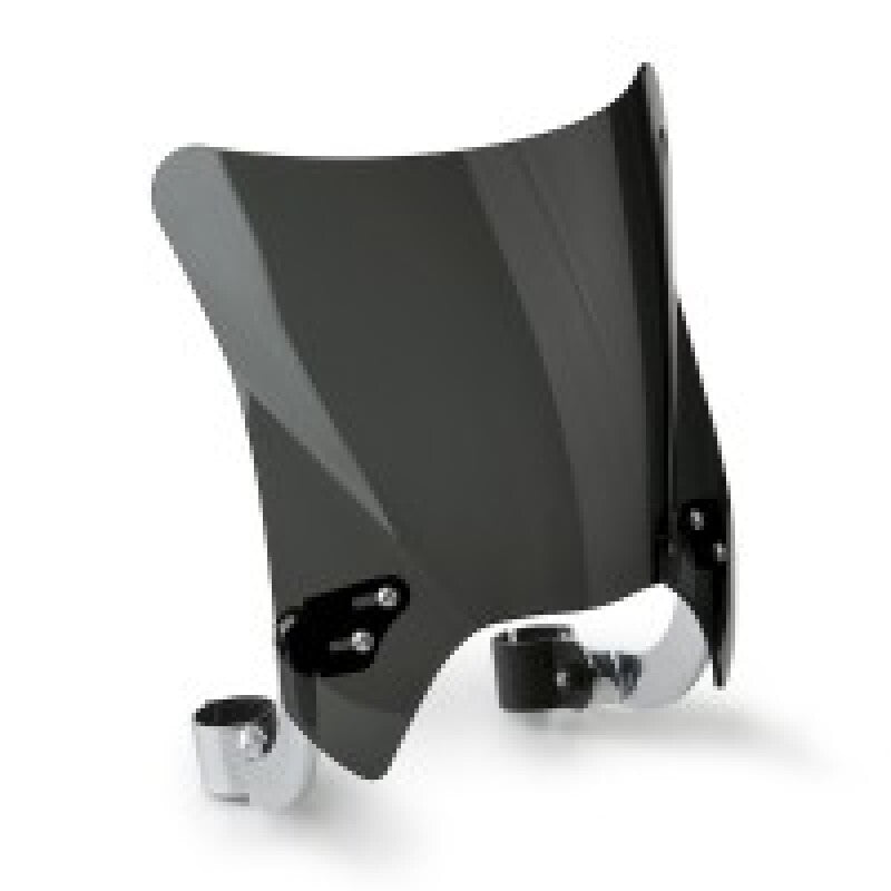 National Cycle Fits 44-51 mm. O.D. Mohawk Black Hardware/Curve Bracket/Windshield-Dark Tint