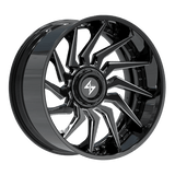 SENTALI BFX Gloss Black Lip / Gloss Black Milled Centre BFX4 22x12 5x127/5x139.7 Wheels