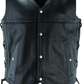 River Road Old Skool Leather Vest Black - Large