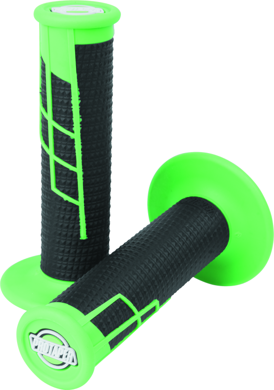 ProTaper Clamp-On 1/2 Waffle Grips - Neon Green/Black