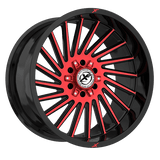 XF OFFROAD XF-239 22x12 5x127/5x139.7 -44 Black Machined Red