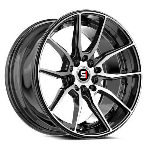 SPEC-1 RACING SP-77GBM Gloss Black & Machined 16x8 5x100/ 5x114.3 Wheels | Offset: 20 | Backspace: 5.25 | Bore: nan