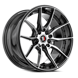 SPEC-1 RACING SP-77GBM Gloss Black & Machined 16x8 5x100/ 5x114.3 Wheels | Offset: 20 | Backspace: 5.25 | Bore: nan