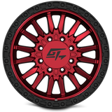 CHAMBER 18x10 8x165.1/8x170 -18 Black Ring / Anodized red centre