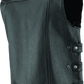 River Road Plains Leather Vest Black - Small