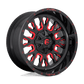 FUEL D612 STROKE 20x10 8x170 -18 GLOSS BLACK RED TINTED CLEAR