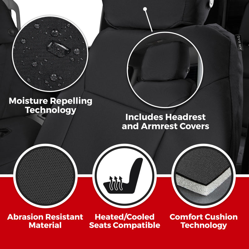 Covercraft 13-18 Dodge Ram Endura PrecisionFit Custom Front Row Seat Covers - Charcoal/Silver