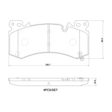 Brembo OE 21-24 Cadillac Escalade/Suburban/23-24 Chevy Silverado 1500 Ceramic Brake Pad - Front
