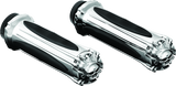 Kuryakyn Zombie Grips Without Throttle Boss Throttle-By-Wire Chrome