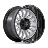 Fuel SILVER BRUSHED FACE WITH MILLED BLACK LIP D798 22x12 8x180 Wheels