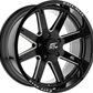 INVASION 24x12 6x135 -44 Gloss Black Milled