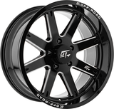 INVASION 24x12 6x135 -44 Gloss Black Milled