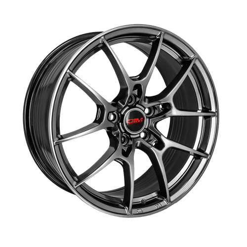 DIM Grey Silver Lip WC001 HYBER BLACK / GREY SILVER LIP 18x8 5x114.3 Wheels