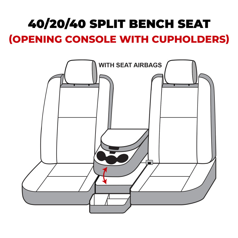 Covercraft 22-24 Ram 2500/3500 Fr 40/20/40 Endura RAM Logo SeatSaver Custom Front Row Seat Covers