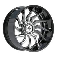 SENTALI BFX Gloss Black Lip / Chrome Centre BFX4 22x12 6x135/6x139.7 Wheels