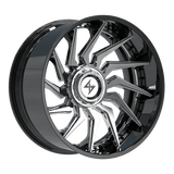 SENTALI BFX Gloss Black Lip / Chrome Centre BFX4 24x12 5x127/5x139.7 Wheels
